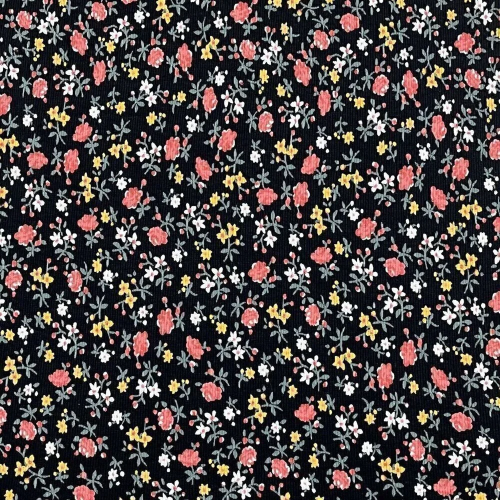 NEW VOLCOM Dress Eazy Focheezy Girls Size Large Floral Black Combo School Church